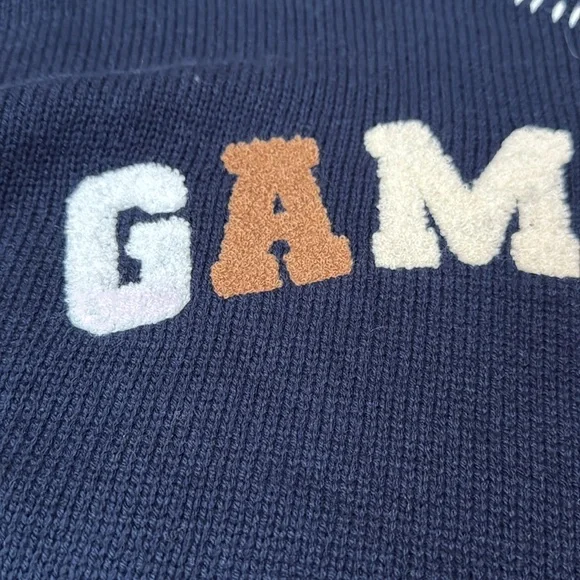 Jessica Simpson Navy 'Game Day' Sweater size Medium - Picture 2 of 6